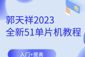 郭天祥2023全新51单片机教程-入门+提高